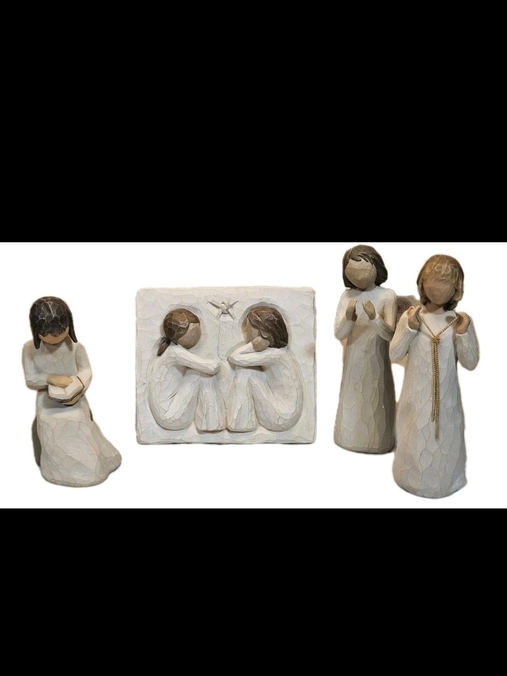 Willow Tree Figurine Lot of 4  Friendship Plaque, Blessings & More